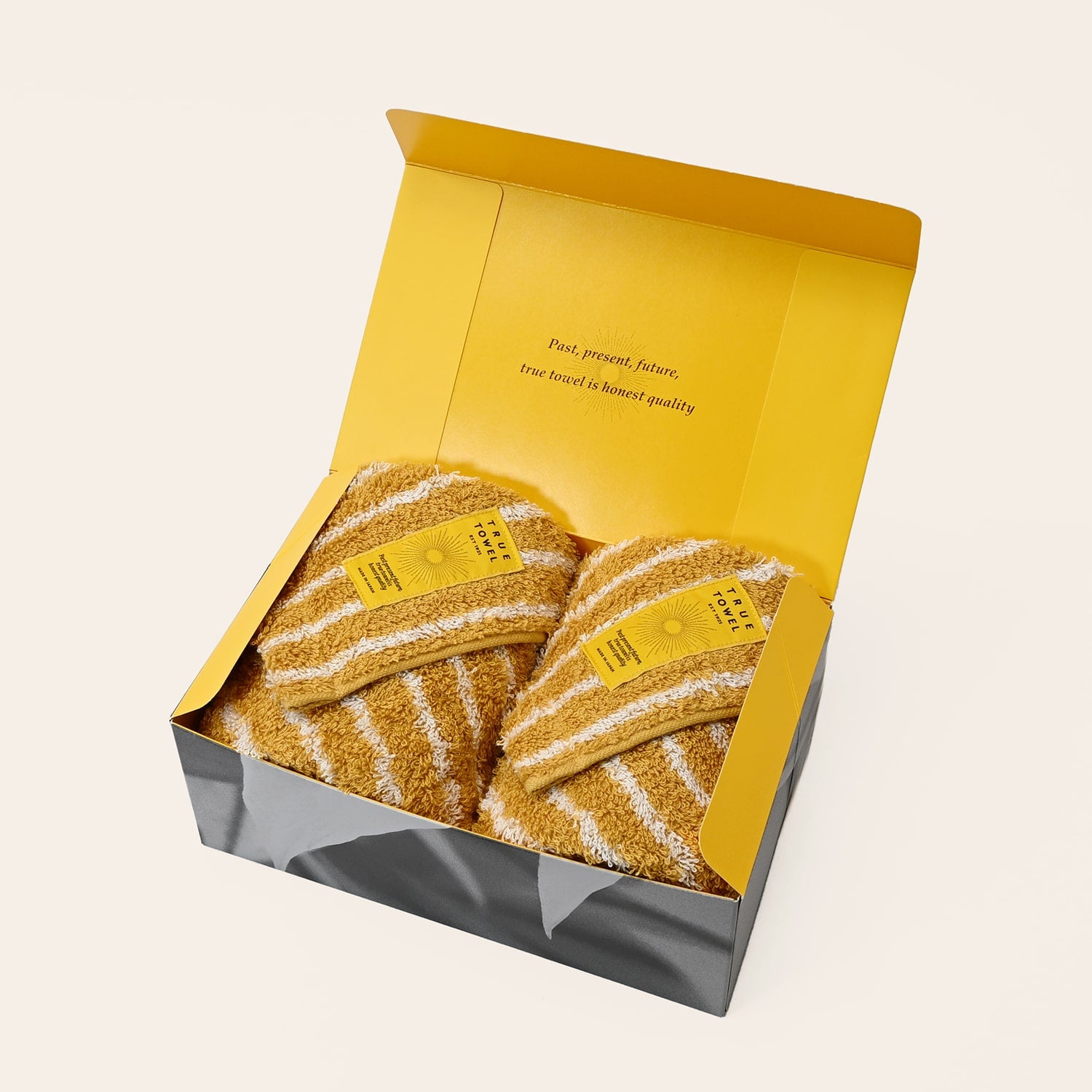 TRUE TOWEL【classic SUGOI "Marron"】フェイスタオル2枚セット