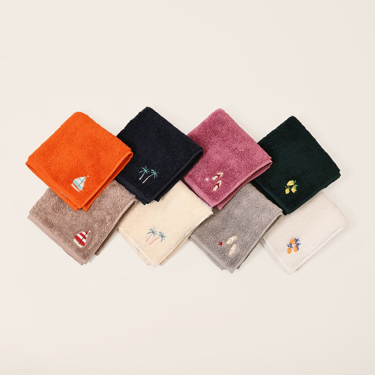 TRUE TOWEL【Premium Handkerchief】夏刺繍 タオルハンカチ