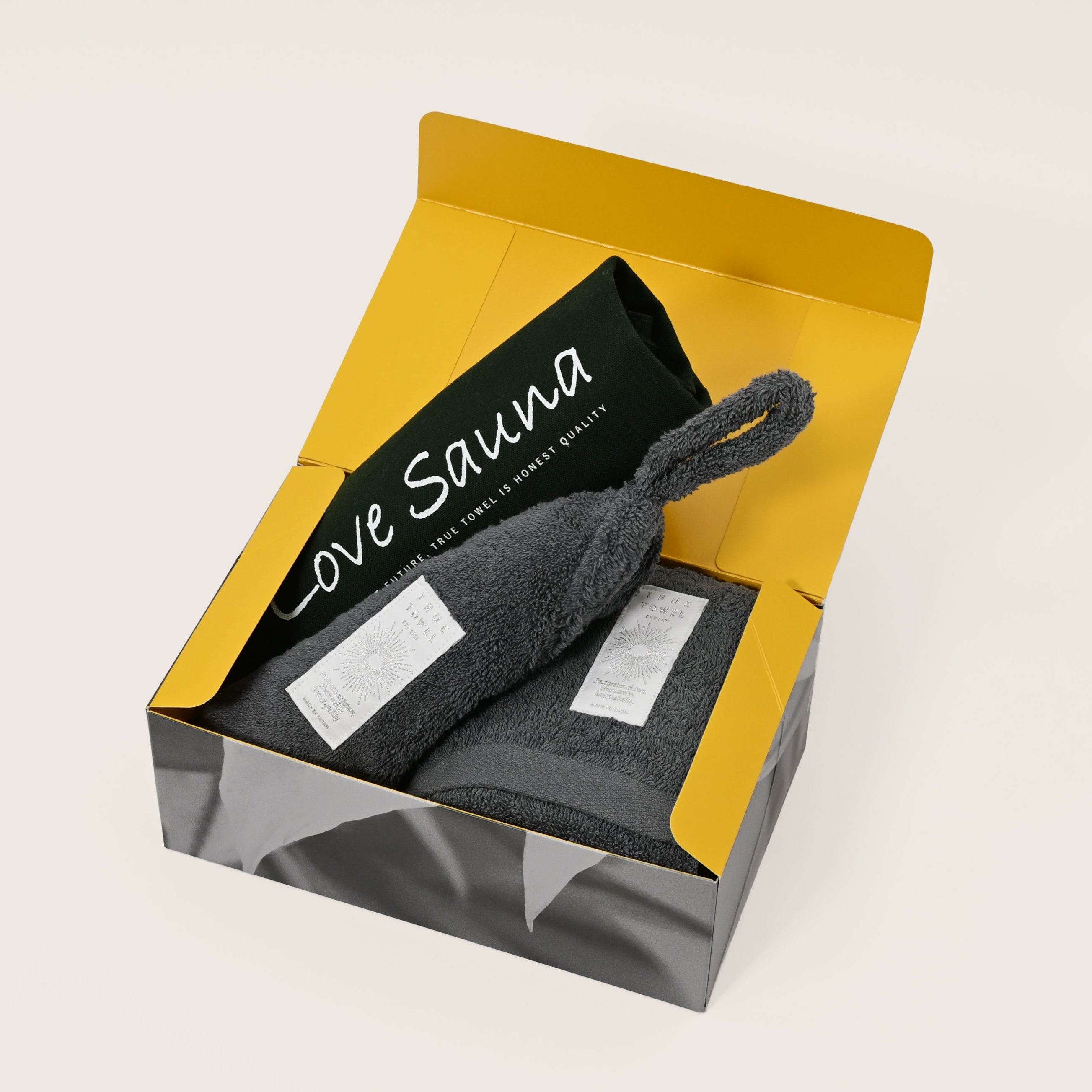 TRUE TOWEL【LOVE SAUNA】サウナハット+スリムバスタオルセット